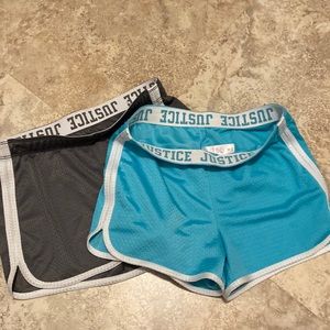 2 Justice shorts, size 12